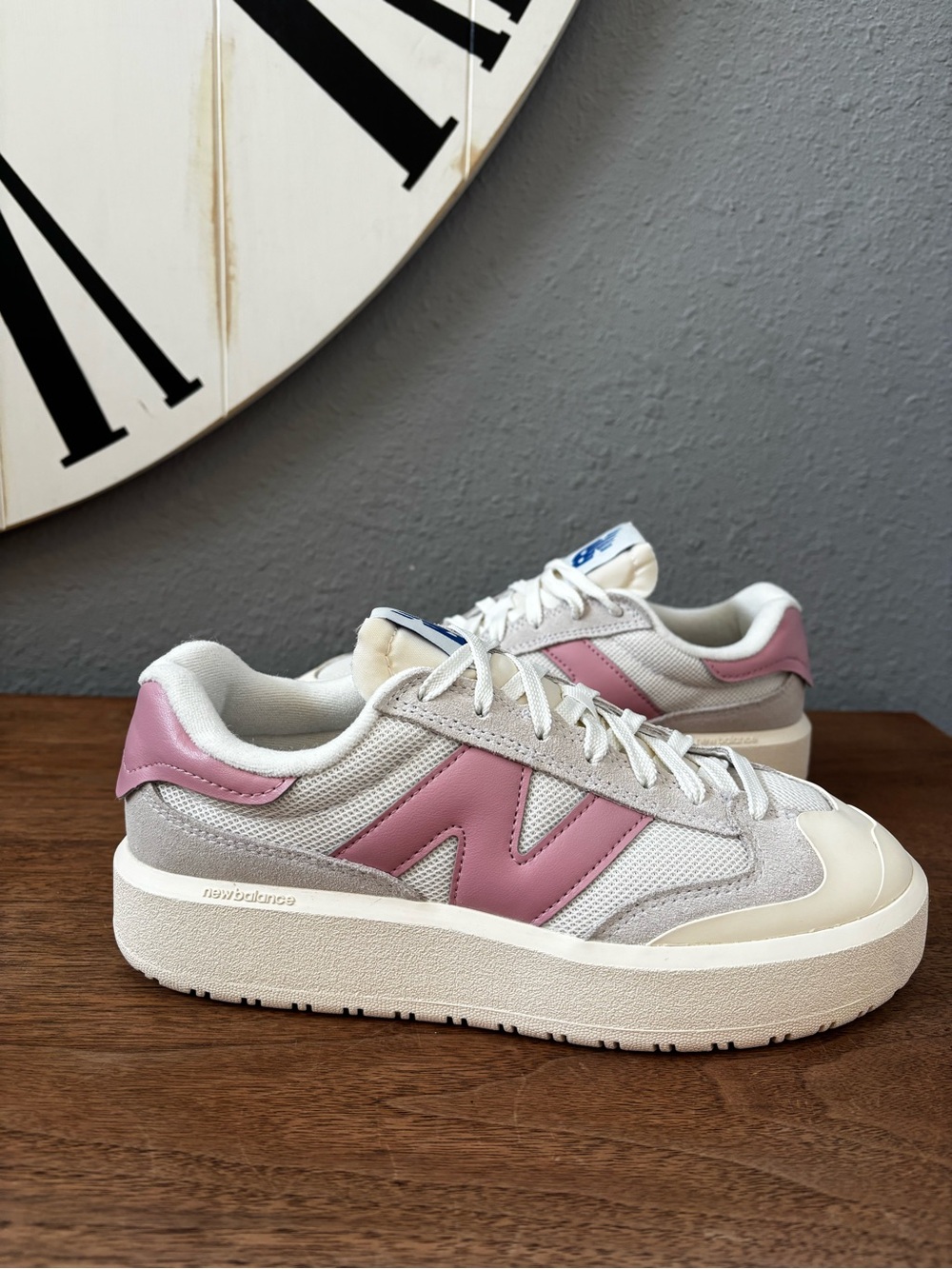New Balance CT302 Platform Sneakers Sea Salt Pink Women 8